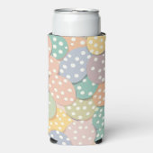Nahtlose Polka Dot Muster in Pastellfarben Selters Dosenkühler (Seltzer Vorderseite)