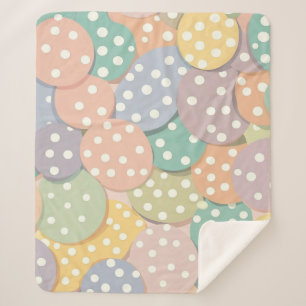 Nahtlose Polka Dot Muster in Pastellfarben Sherpadecke