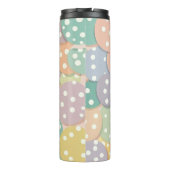 Nahtlose Polka Dot Muster in Pastellfarben Thermosbecher (Rückseite)