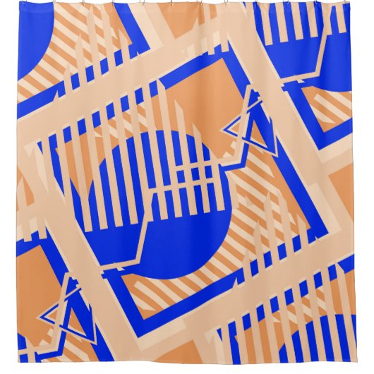 Nahtlose Pop Art Muster. Abstrakte Farbtextur w Duschvorhang (Vorderseite)