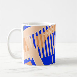 Nahtlose Pop Art Muster. Abstrakte Farbtextur w Kaffeetasse