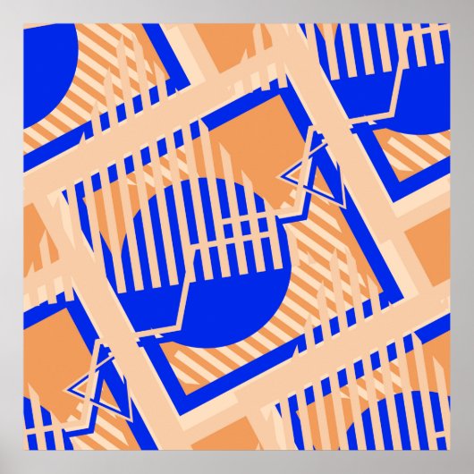 Nahtlose Pop Art Muster. Abstrakte Farbtextur w Poster (Vorne)