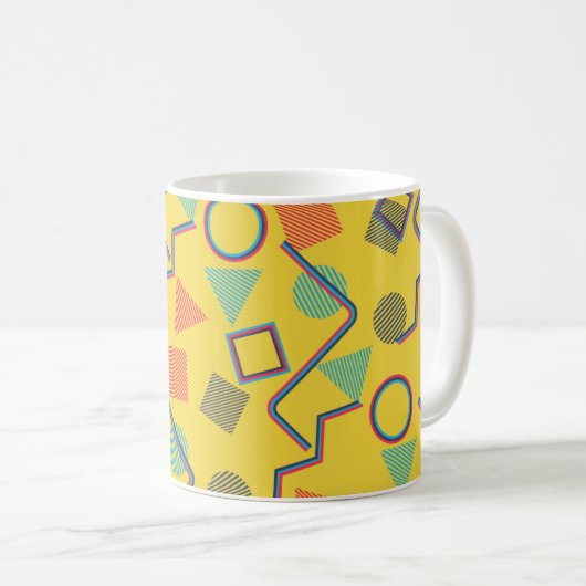 Nahtlose Pop Art Muster. Abstrakte Textur Kaffeetasse (VorderseiteRechts)