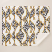 Nahtlose Print in Weiß und Gold Geometric. Sherpadecke (Vorderseite (Horizontal))