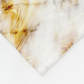 Nahtlose Printwerbung aus weißem und goldenem Marm Fleecedecke (Ecke)