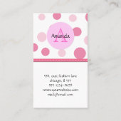 Nahtlose Punkte, Stellen (punktiertes Muster) - Visitenkarte (Rückseite)