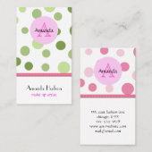 Nahtlose Punkte, Stellen (punktiertes Muster) - Visitenkarte (Vorne/Hinten)