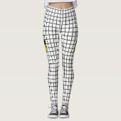Nahtlose Rastermuster schwarz + cool Leggings (Vorderseite)