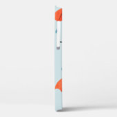 Nahtlose Regenschirme und Regenfälle fallen Muster Case-Mate iPhone Hülle (Rückseite / Links)