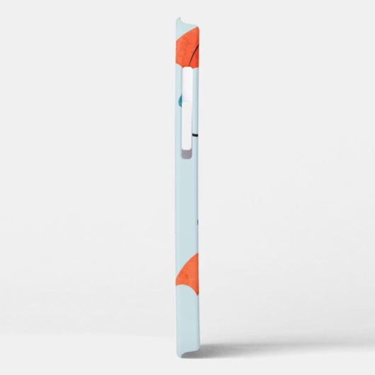 Nahtlose Regenschirme und Regenfälle fallen Muster Case-Mate iPhone Hülle (Rückseite / Links)