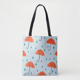 Nahtlose Regenschirme und Regenfälle fallen Muster Tasche