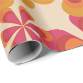 Nahtlose Retro-70er-Blumenmuster mit Vintagem Dai Geschenkpapier (Rolleneckpunkt)