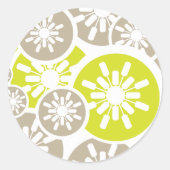 Nahtlose Retro-Aufkleber Runder Aufkleber (Vorderseite)