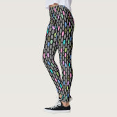 Nahtlose Retro-Farben Design Kreise Polka Punkte p Leggings (Links)