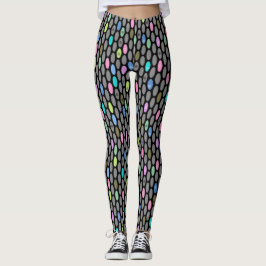 Nahtlose Retro-Farben Design Kreise Polka Punkte p Leggings