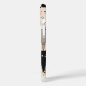 Nahtlose Retro-Illustration Katzenmonogramm Case-Mate iPhone Hülle (Rückseite / Links)