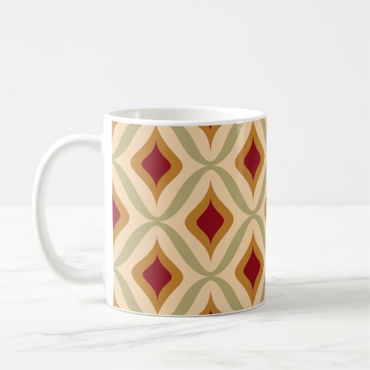 Nahtlose Retro-Ornamentalmuster Vintag Kaffeetasse (Links)