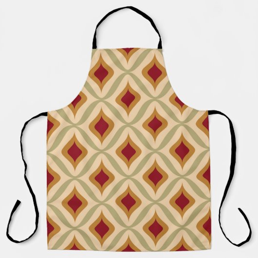 Nahtlose Retro-Ornamentalmuster Vintag Schürze (Vorderseite)