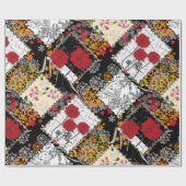 Nahtlose Retro-Vintage Patchwork-Steppdecke Geschenkpapier (Flach)