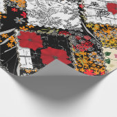 Nahtlose Retro-Vintage Patchwork-Steppdecke Geschenkpapier (Ecke)