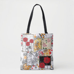 Nahtlose Retro-Vintage Patchwork-Steppdecke Tasche