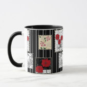 Nahtlose Retro-Vintage Patchwork-Steppdecke Tasse (Links)