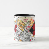 Nahtlose Retro-Vintage Patchwork-Steppdecke Tasse (Zentrum)