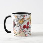Nahtlose Retro-Vintage Patchwork-Steppdecke Tasse (Links)