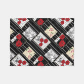 Nahtlose Retro-Vintage Patchwork-Stepppatches Fleecedecke (Vorderseite (Horizontal))