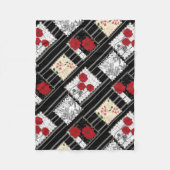 Nahtlose Retro-Vintage Patchwork-Stepppatches Fleecedecke (Vorderseite)