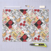 Nahtlose Retro-Vintage Patchwork-Stepppatches Seidenpapier (Handwerk)