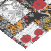 Nahtlose Retro-Vintage Patchwork-Stepppatches Tischdecke (Schrägansicht)