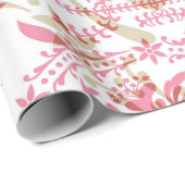 Nahtlose Retroromantik, rosa, weiße Spitzen, dekor Geschenkpapier (Rolleneckpunkt)