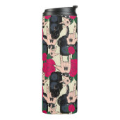 Nahtlose Rockmusik, abstraktes Muster. Thermosbecher (Nach links gedreht)