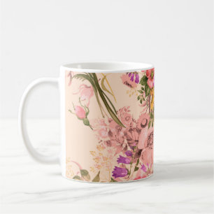 Nahtlose Rokoko-Blumensträuße. Schöne Boutique Kaffeetasse