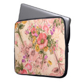 Nahtlose Rokoko-Blumensträuße. Schöne Boutique Laptopschutzhülle (Vorderseite Links)