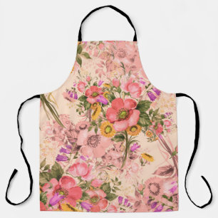 Nahtlose Rokoko-Blumensträuße. Schöne Boutique Schürze