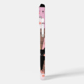 Nahtlose rosa Katzen Illustrationsmonogramm Case-Mate iPhone Hülle (Rückseite / Links)