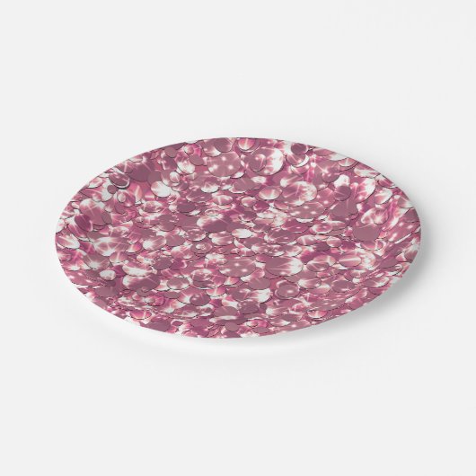 Nahtlose Rosa-Silberglatter-Glitzern Glitzer con Pappteller (Schrägansicht)