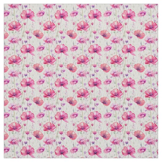 Nahtlose rosa Wildblumen Stoff (Muster)