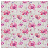 Nahtlose rosa Wildblumen Stoff (Nahaufnahme)