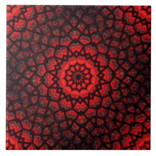 Nahtlose rote Keramik Fliese (Vorderseite)