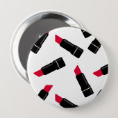 Nahtlose rote Lippenstift-Cartoon Button (Vorne & Hinten)