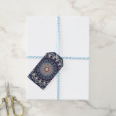 Nahtlose runde Mandala-Muster arabisch k Geschenkanhänger (Mit Garn)
