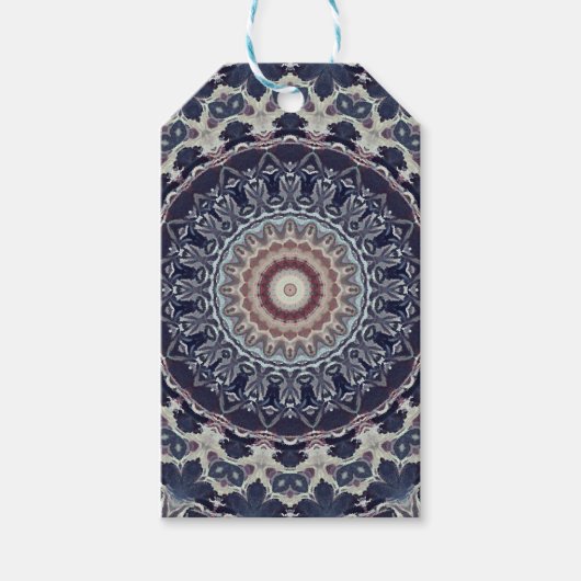 Nahtlose runde Mandala-Muster arabisch k Geschenkanhänger (Vorderseite)