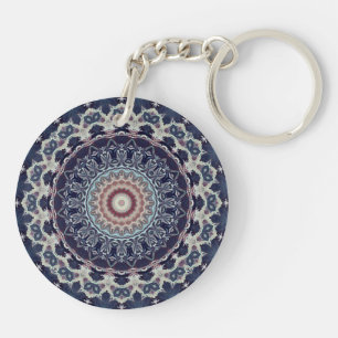 Nahtlose runde Mandala-Muster arabisch k Schlüsselanhänger