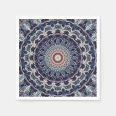 Nahtlose runde Mandala-Muster arabisch k Serviette (Vorderseite)