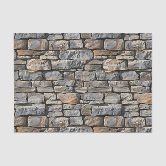 Nahtlose Rustikal gestapelt Stone Decoupage Seidenpapier (Vorderseite)