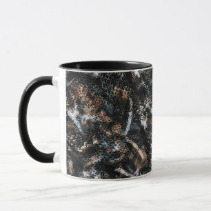 Nahtlose Schlangenechse Reptil Python Haut Leder Tasse
