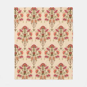 nahtlose Schleimhaut-Blume Muster Design Creme Bac Fleecedecke